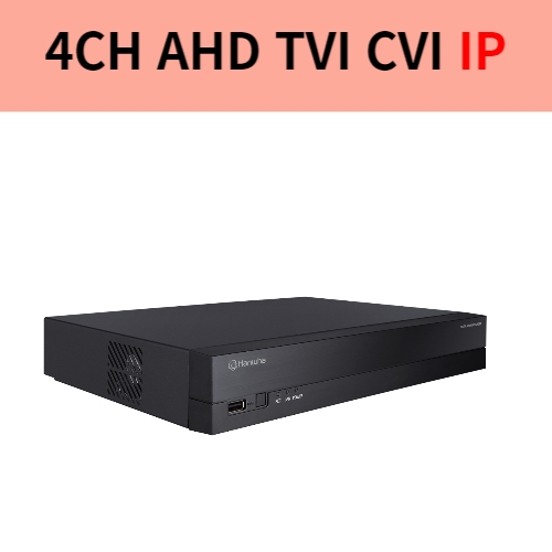 HRX-434-2T 4채널 AHD TVI CVI CVBS IP HDD1슬롯 녹화기 한화테크윈