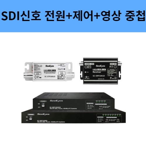 SC-SCP1001D 1채널 EX/HD-SDI 전원 데이터 중첩장치 씨아이즈