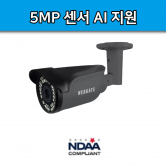 NK5100BL-IR42-F3.6 5MP AI 3DNR 흔들림 보정 Auto IP 웹게이트 NDAA