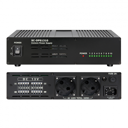 SC-DPS1310 10포트 CCTV용 DC12V 전원공급장치 AC220V 2포트