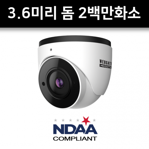 NT1080ED-SIR1-F3.6 2백만화소 3.6미리 돔 CCTV NDAA