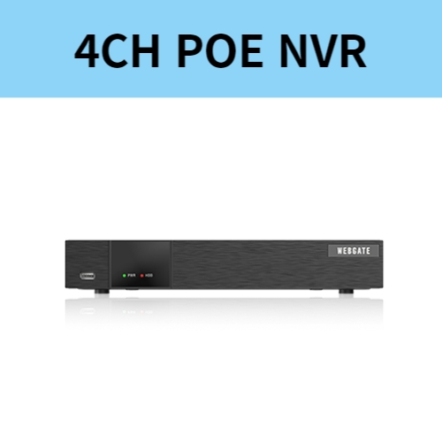 UHN404P-H1-V3 4채널 POE NVR 4K 해상도 녹화기 저장장치 웹게이트