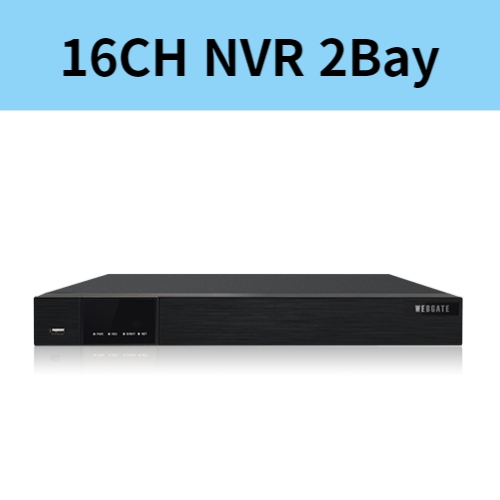 UHN1600-H2-V2 16채널 NVR 4K 해상도 녹화기 HDD 2슬롯 저장장치 웹게이트