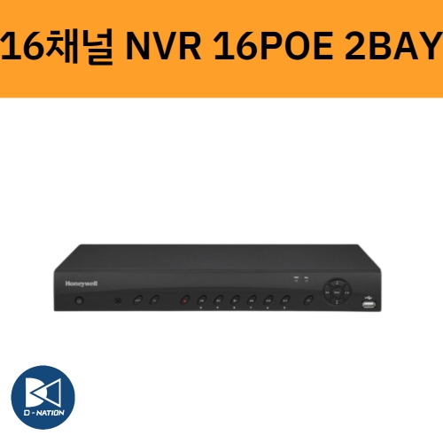 HEN16104 16채널 4K UHD 16POE HDD 2베이 NVR 녹화기 하니웰