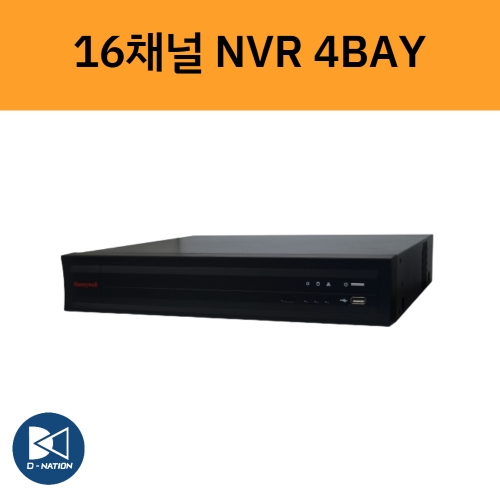 HNR-F4116B 16채널 4K UHD HDD 4베이 NVR 녹화기 하니웰
